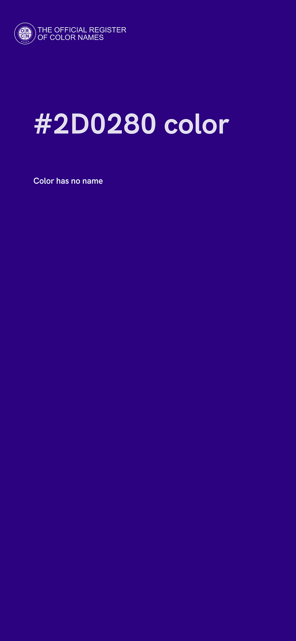 #2D0280 color image