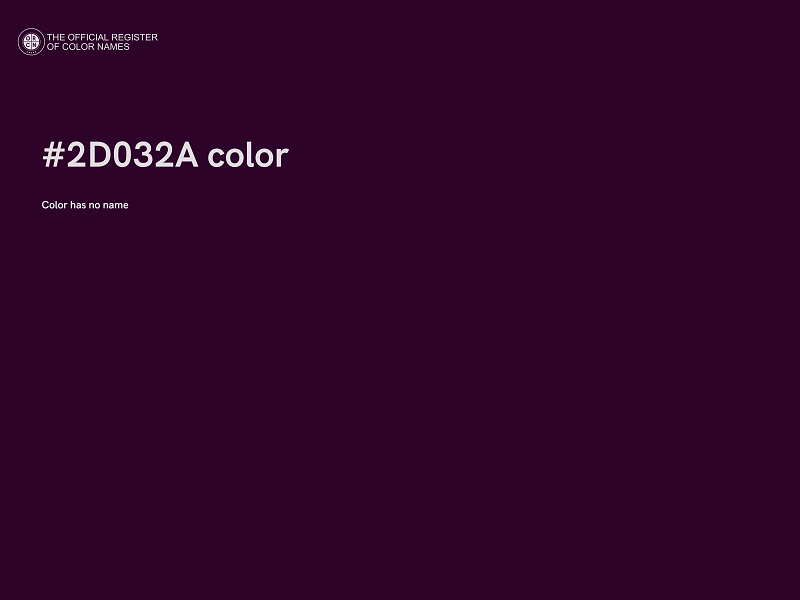 #2D032A color image