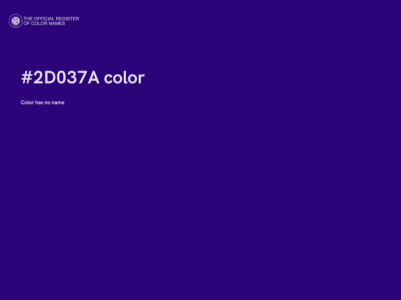 #2D037A color image