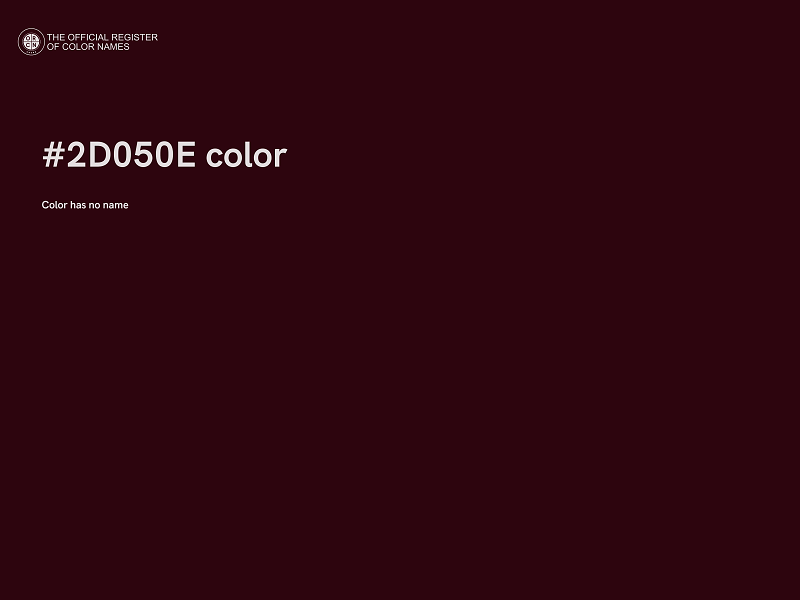 #2D050E color image