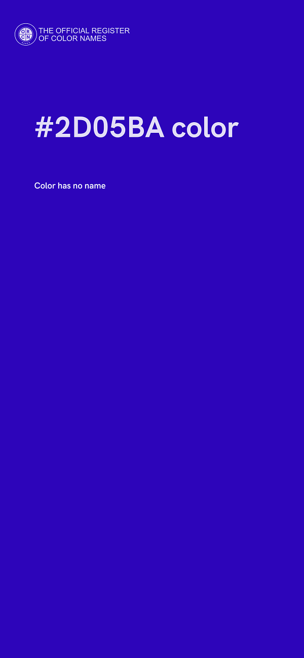 #2D05BA color image