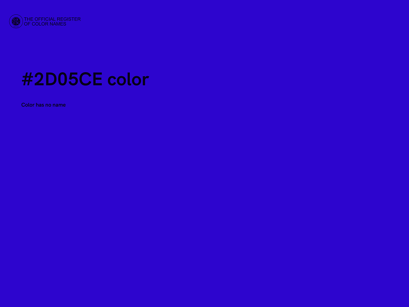 #2D05CE color image