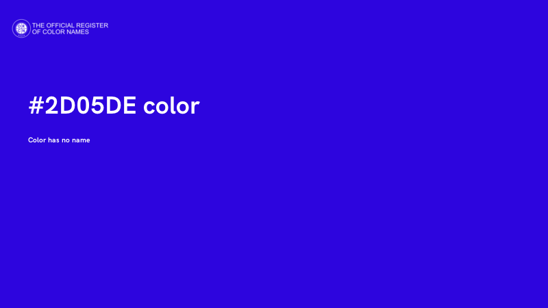 #2D05DE color image
