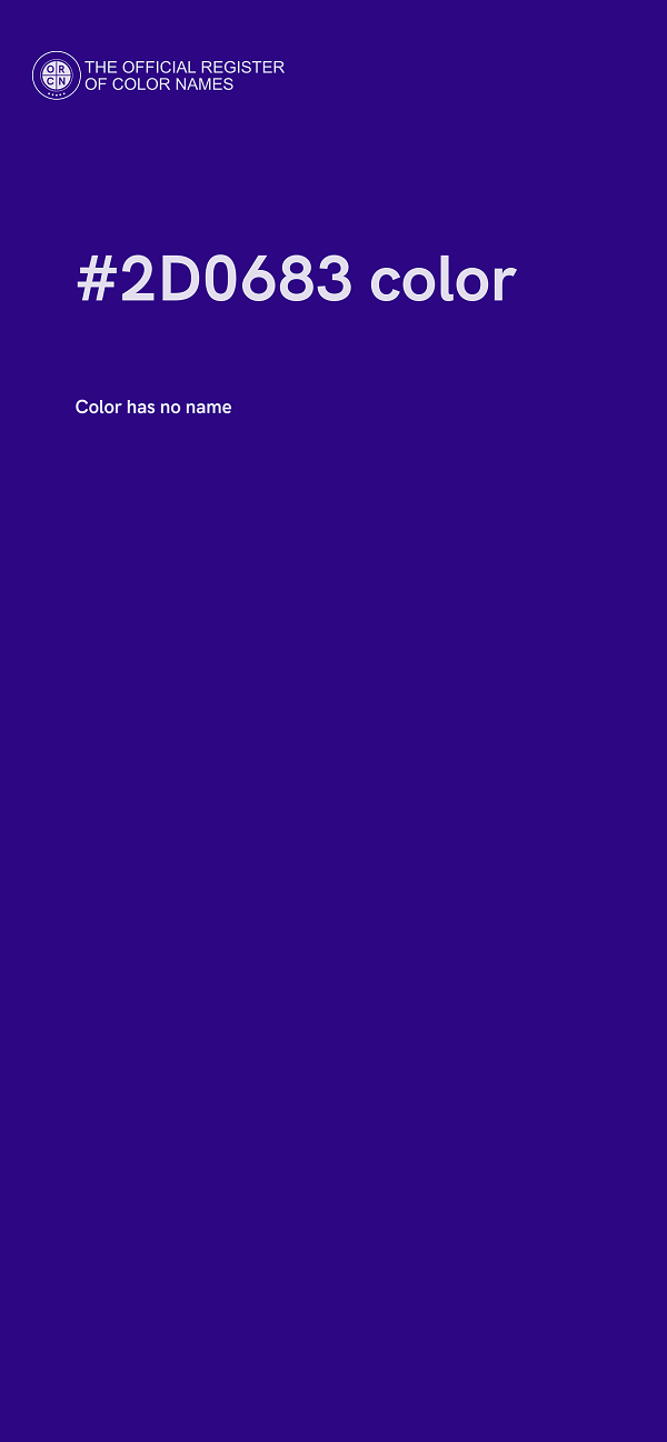 #2D0683 color image