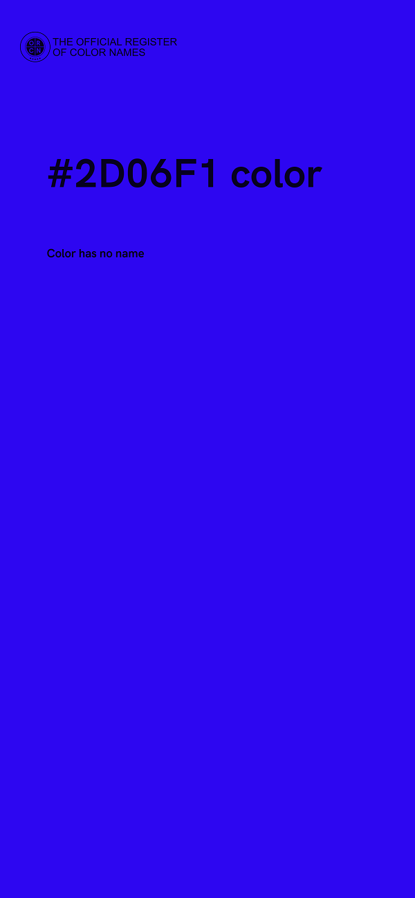 #2D06F1 color image