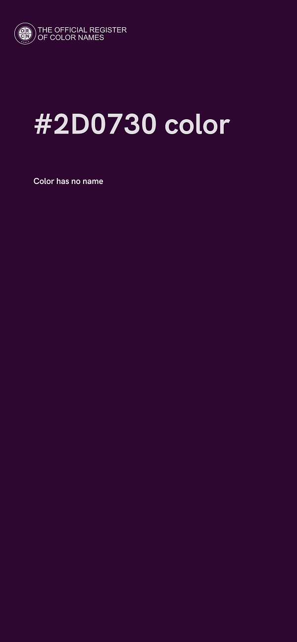 #2D0730 color image