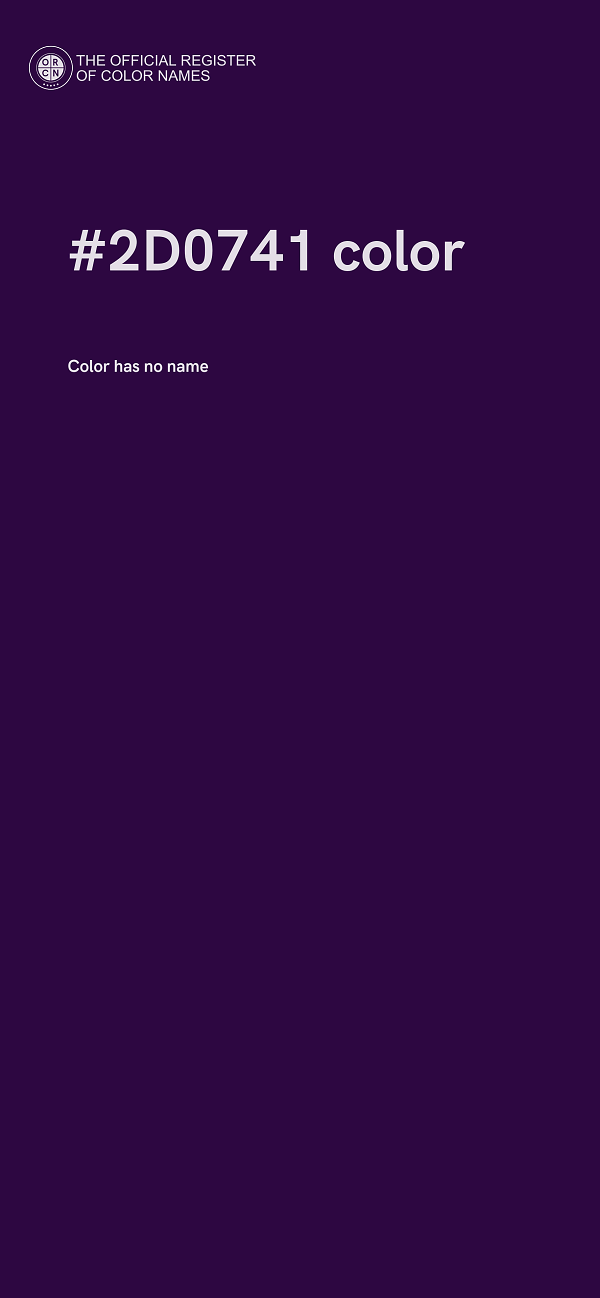 #2D0741 color image