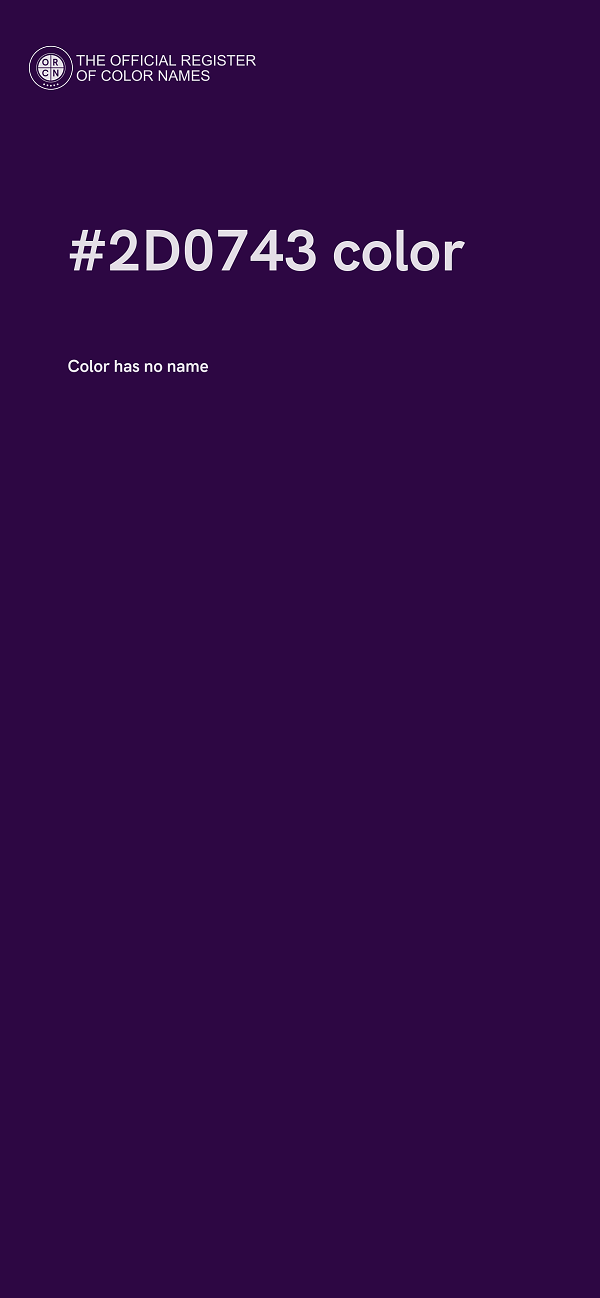#2D0743 color image