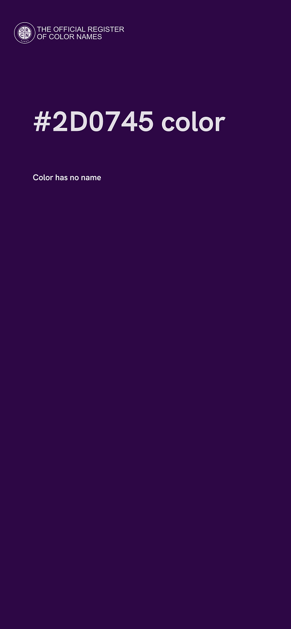 #2D0745 color image