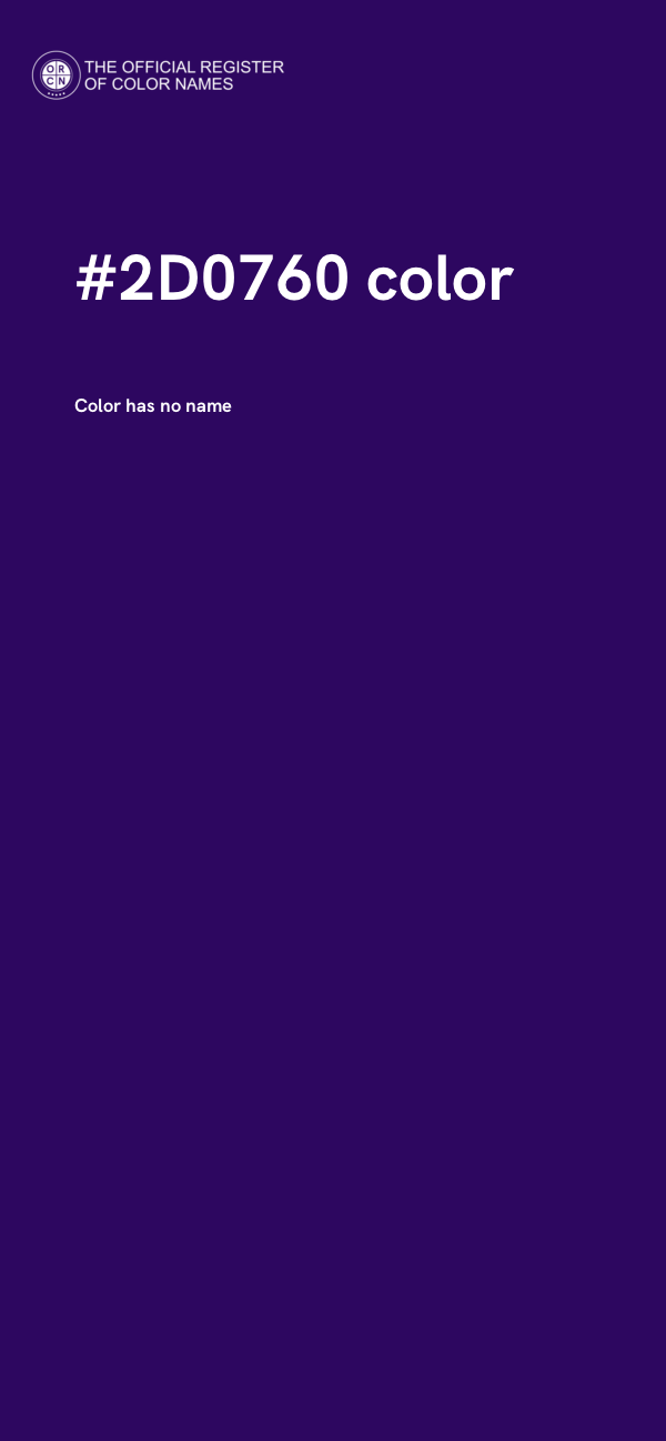 #2D0760 color image