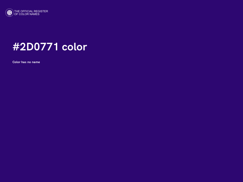 #2D0771 color image