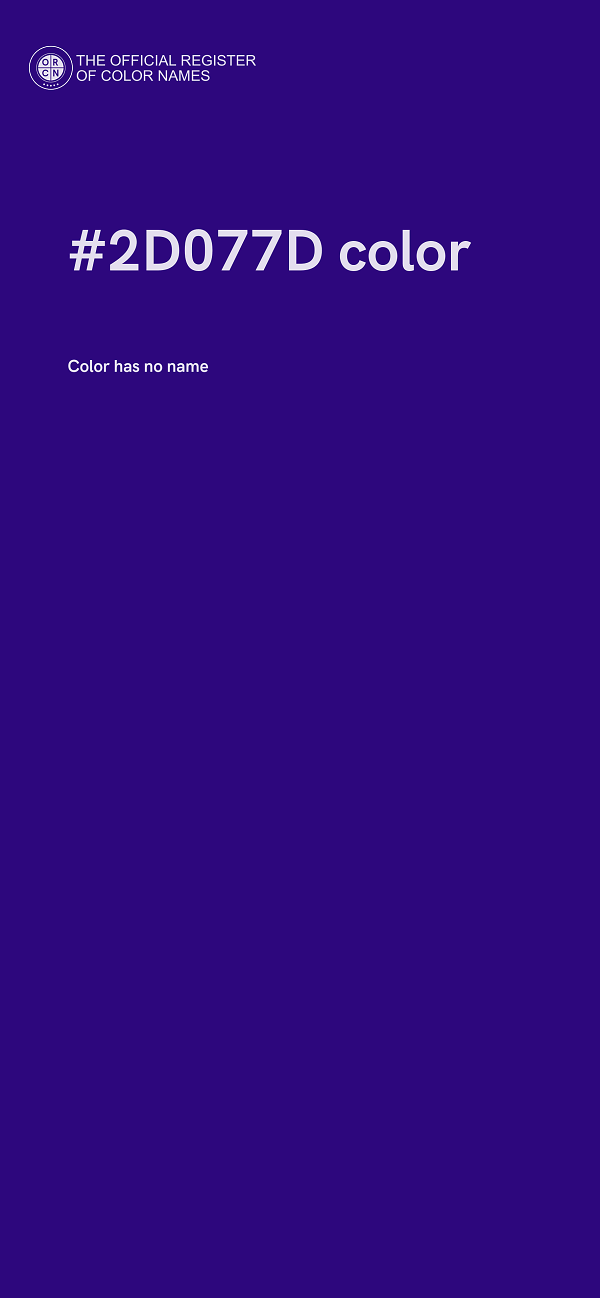 #2D077D color image