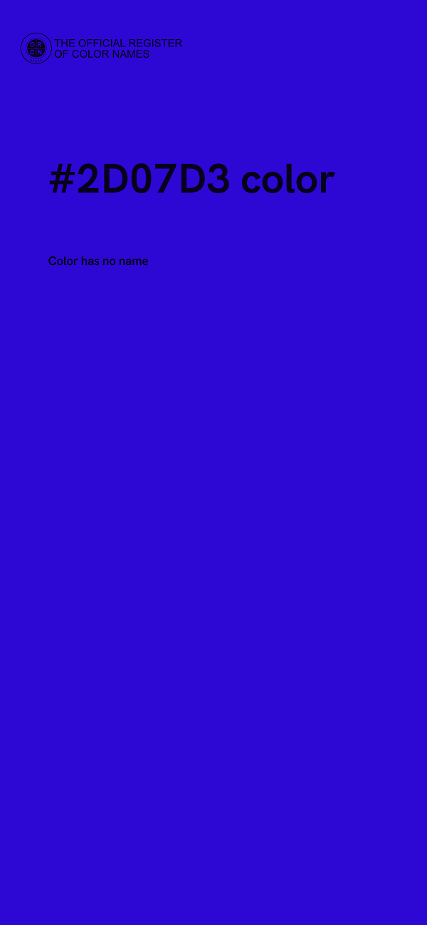 #2D07D3 color image