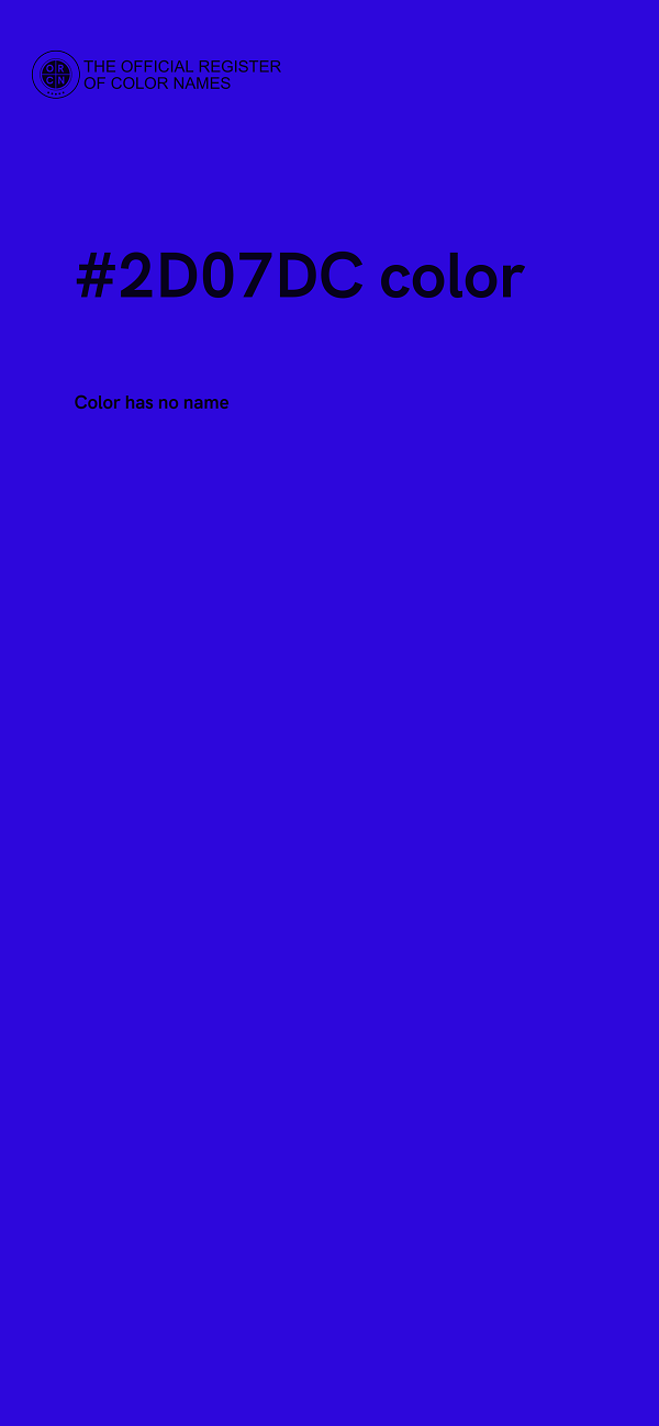 #2D07DC color image