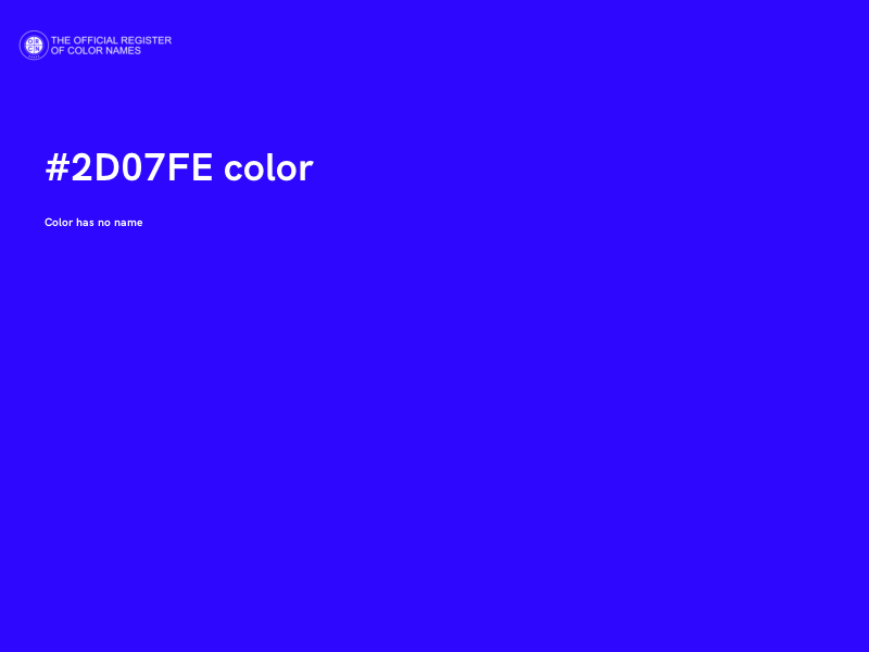 #2D07FE color image
