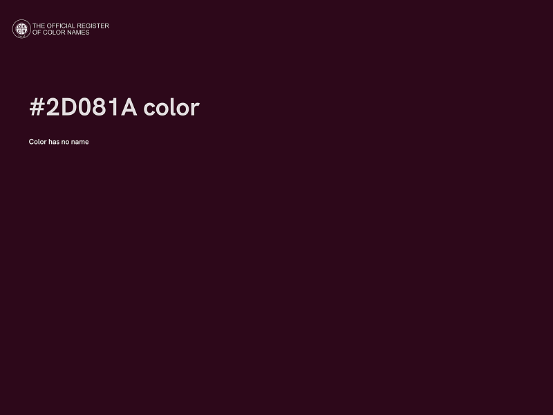 #2D081A color image