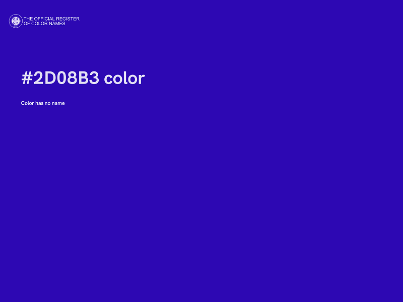 #2D08B3 color image