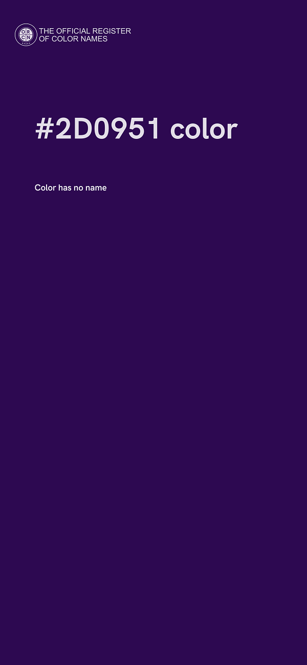 #2D0951 color image