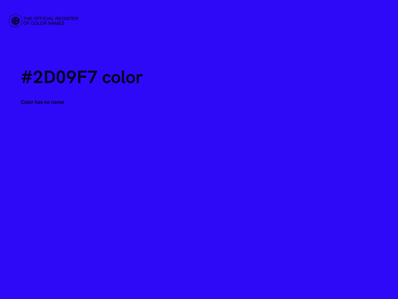 #2D09F7 color image