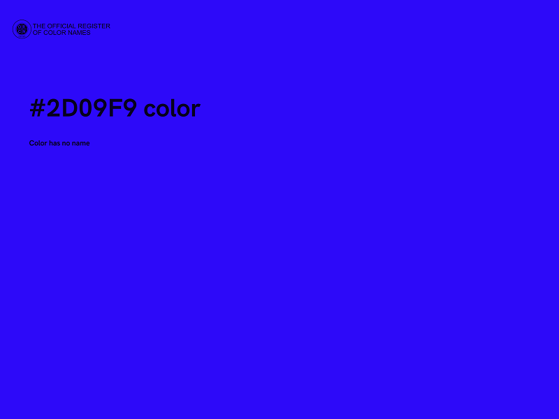 #2D09F9 color image