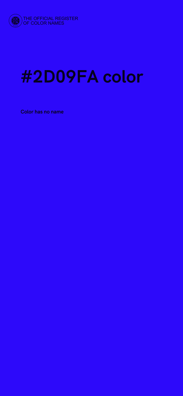 #2D09FA color image