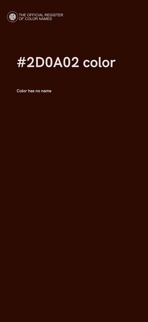 #2D0A02 color image
