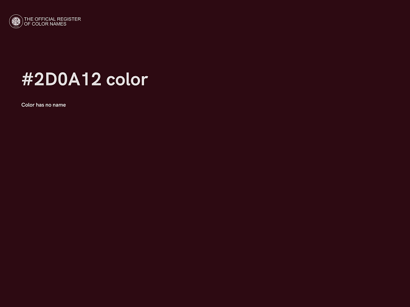 #2D0A12 color image