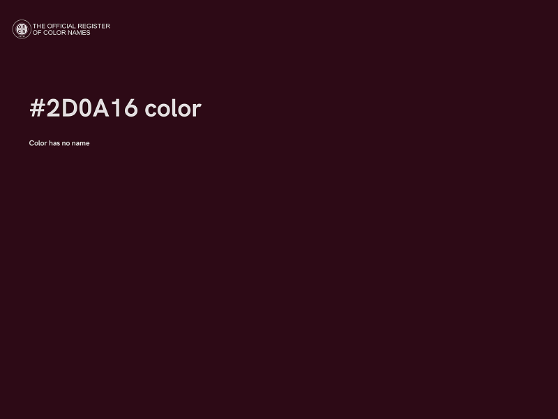 #2D0A16 color image