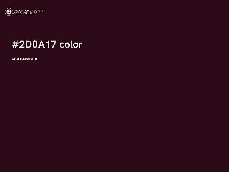 #2D0A17 color image