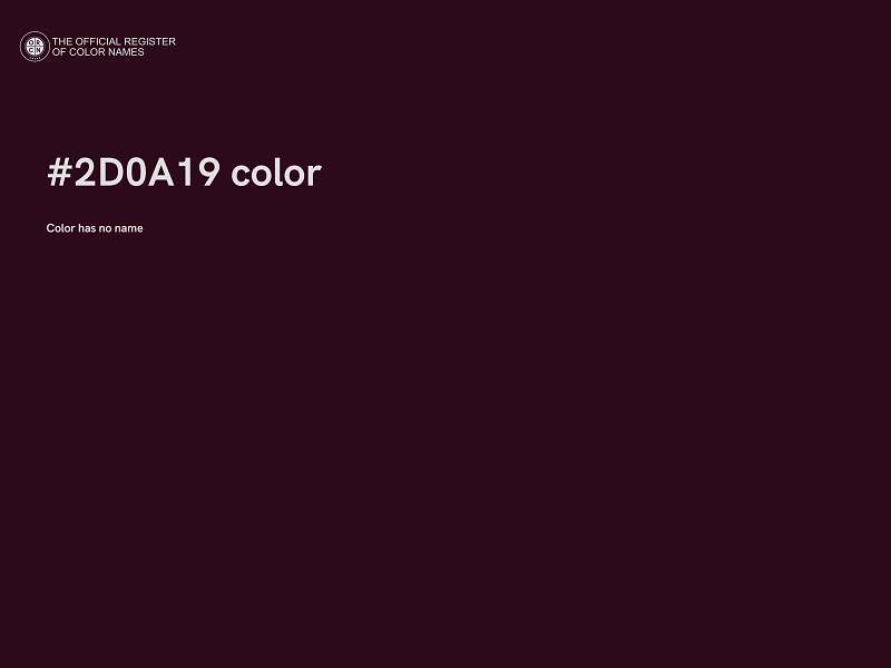 #2D0A19 color image