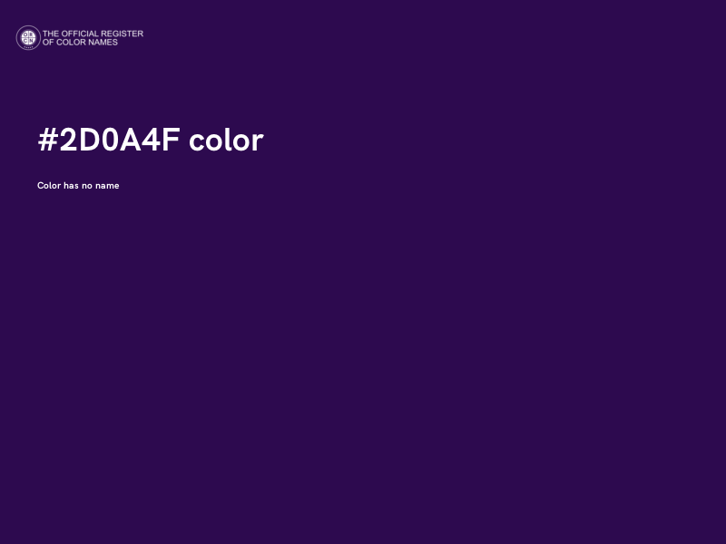 #2D0A4F color image