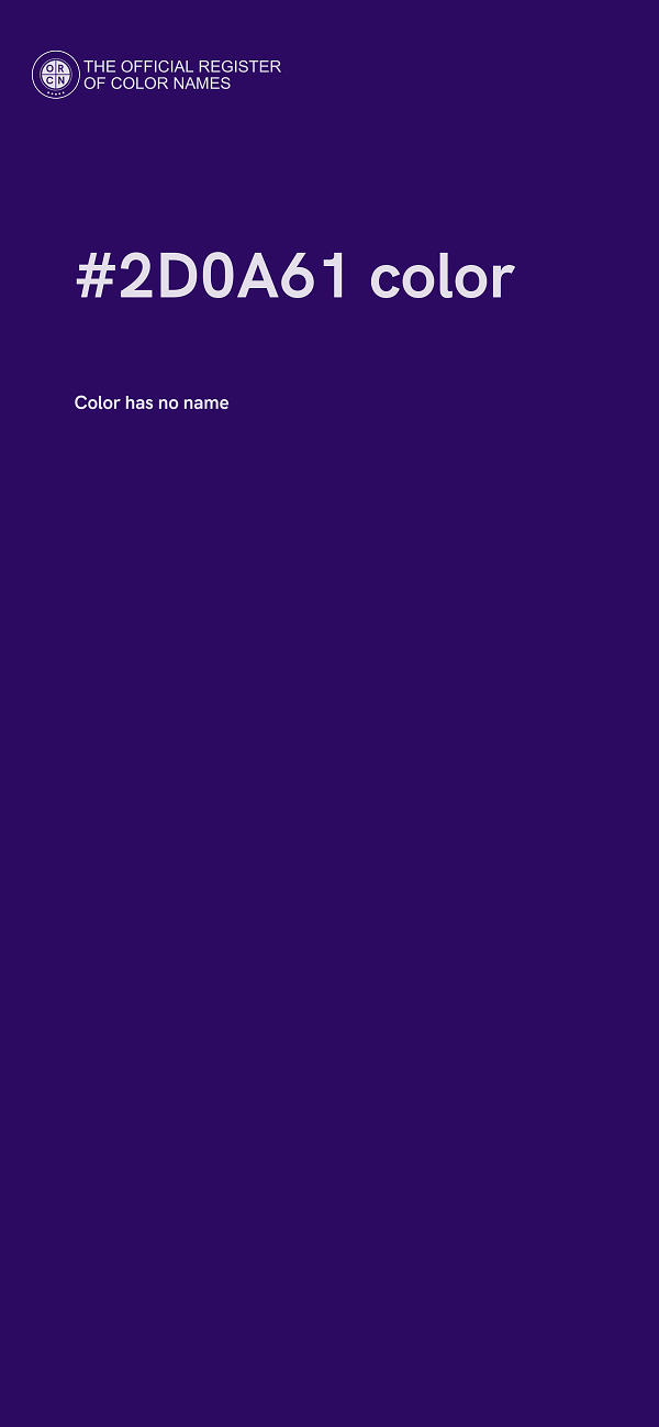 #2D0A61 color image