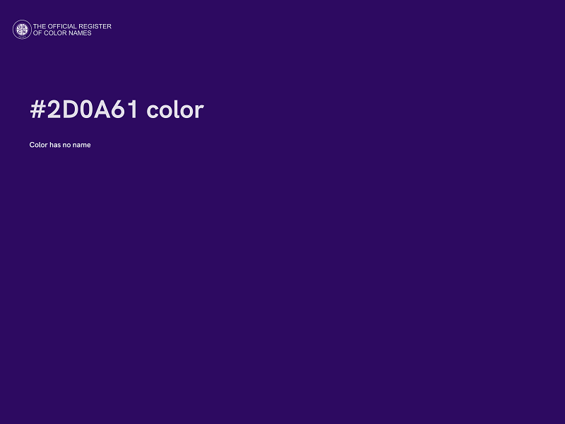 #2D0A61 color image