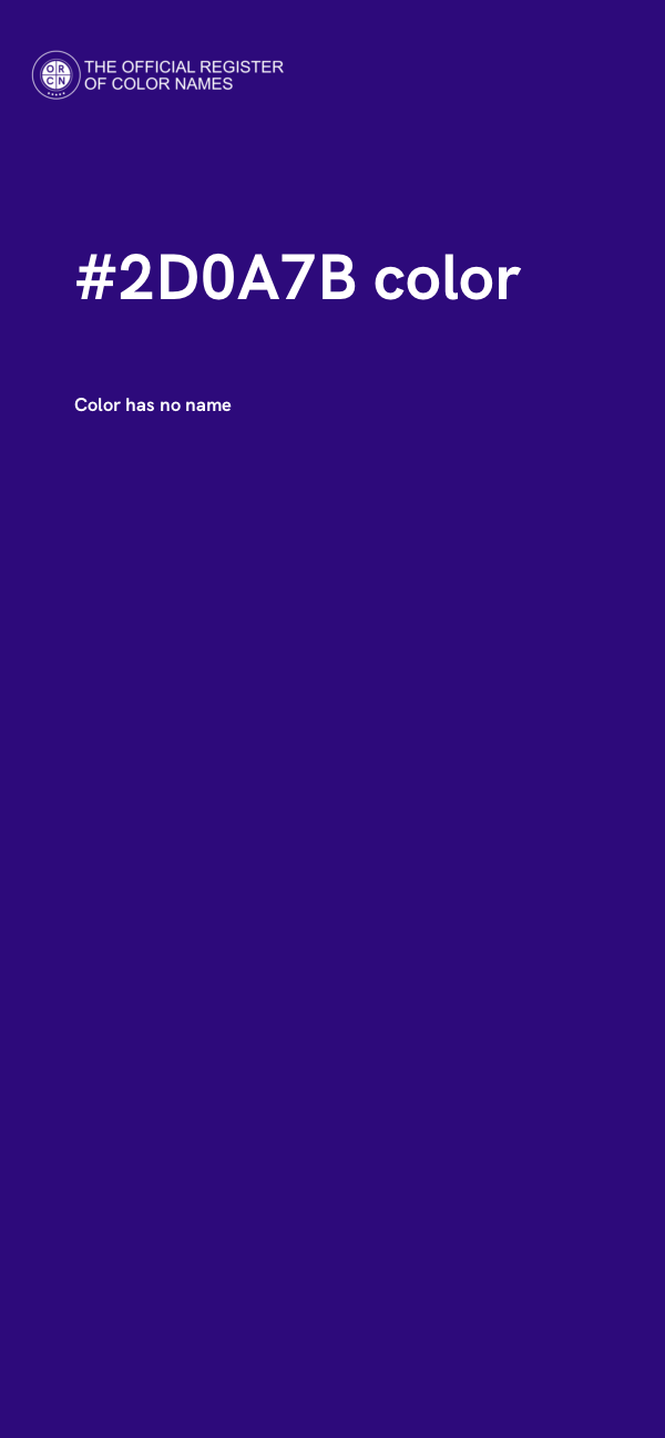 #2D0A7B color image