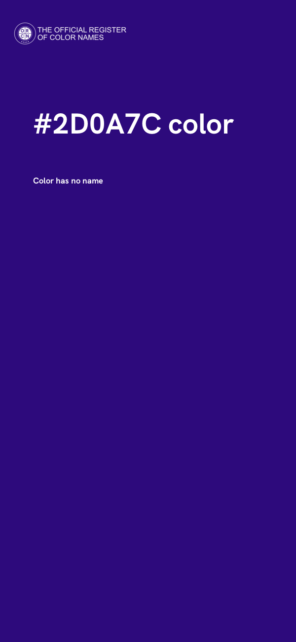 #2D0A7C color image