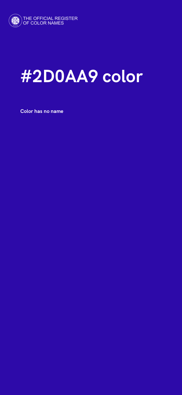 #2D0AA9 color image