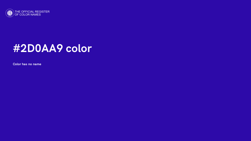 #2D0AA9 color image