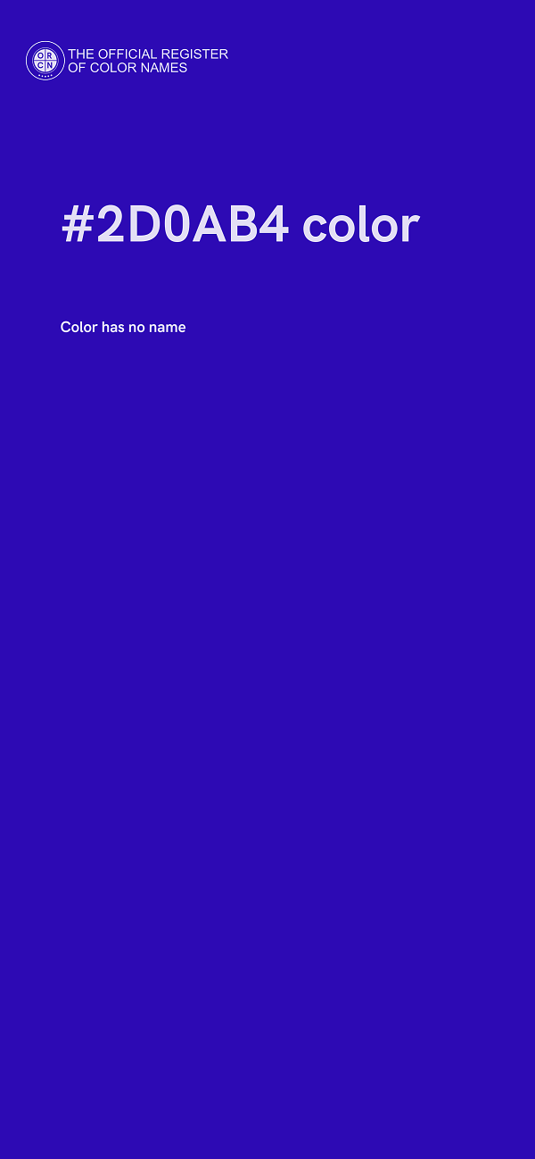 #2D0AB4 color image