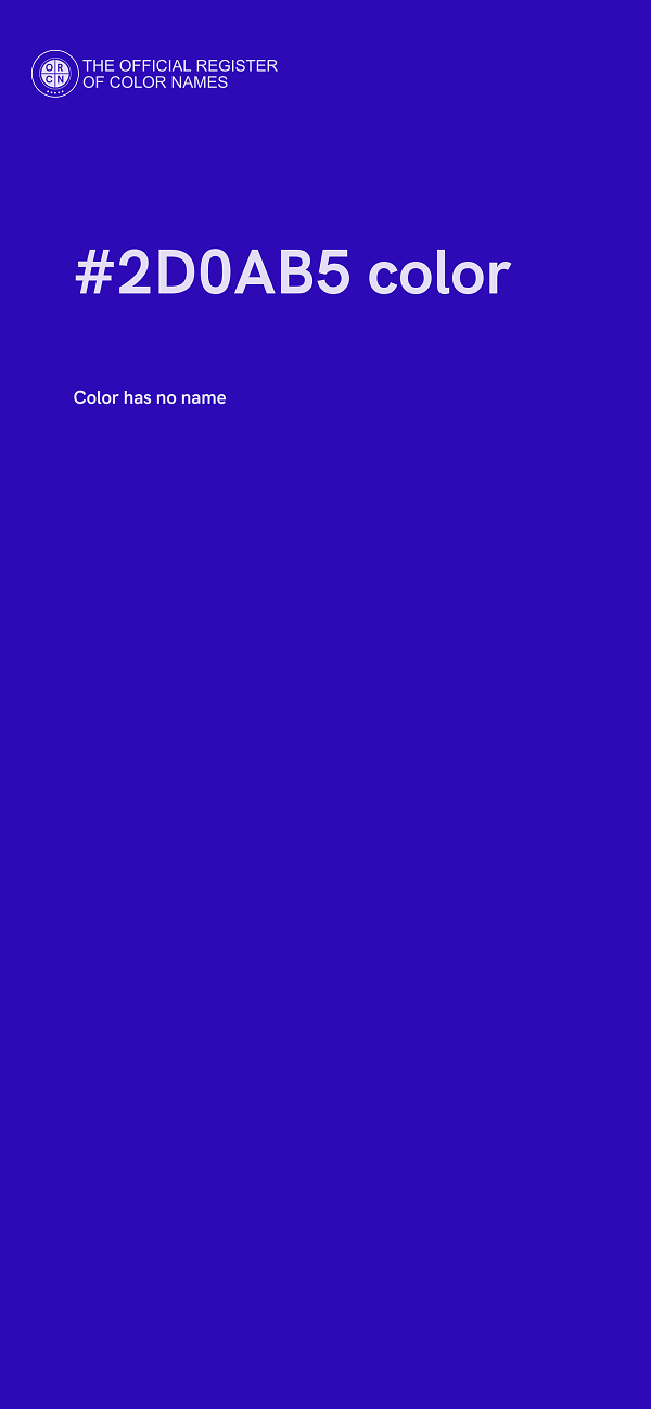 #2D0AB5 color image