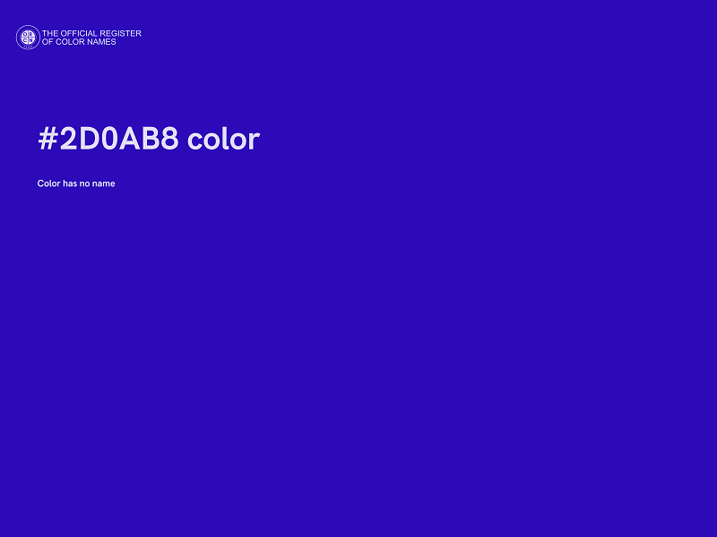 #2D0AB8 color image