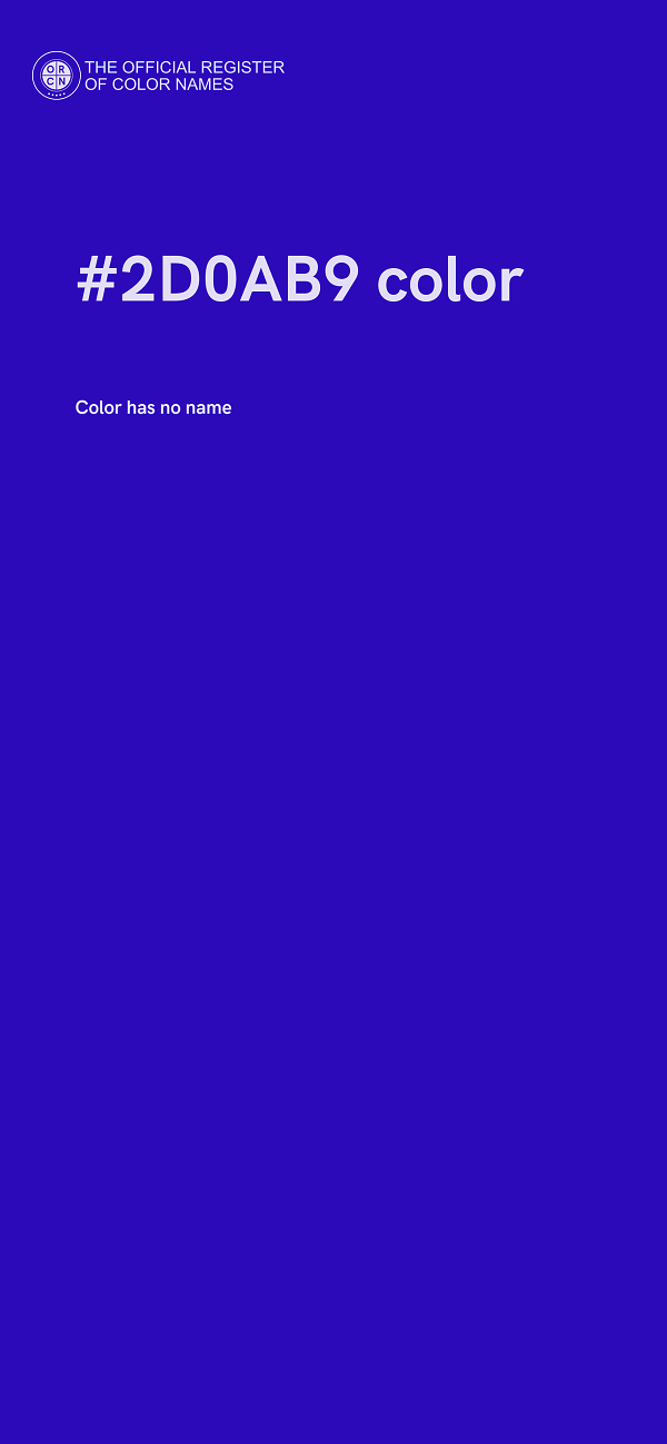 #2D0AB9 color image