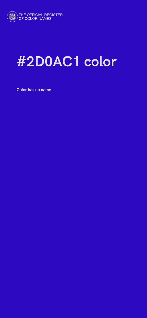 #2D0AC1 color image