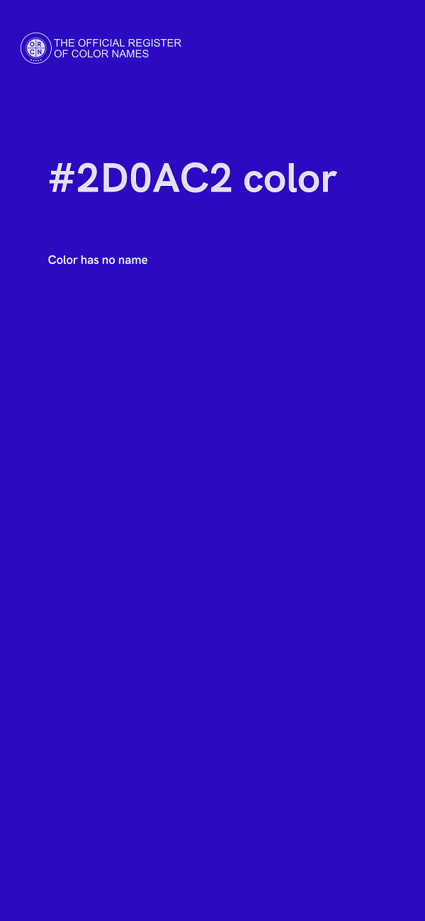 #2D0AC2 color image