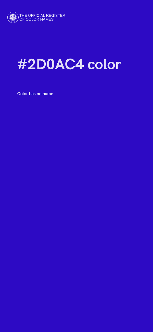 #2D0AC4 color image