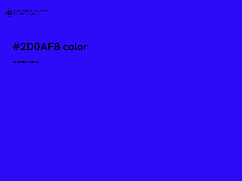 #2D0AF8 color image