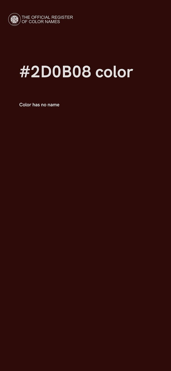 #2D0B08 color image
