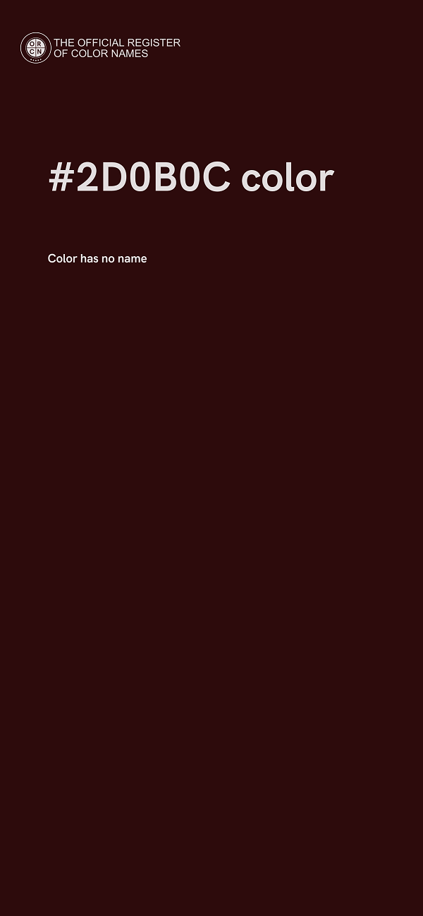 #2D0B0C color image