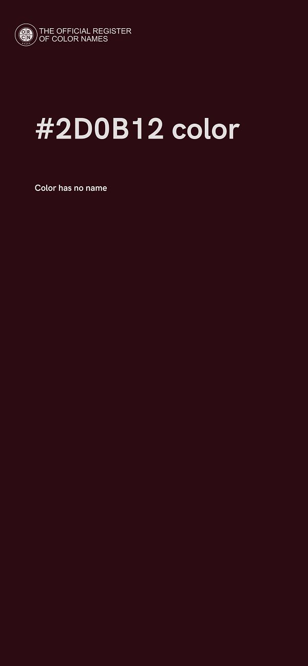 #2D0B12 color image