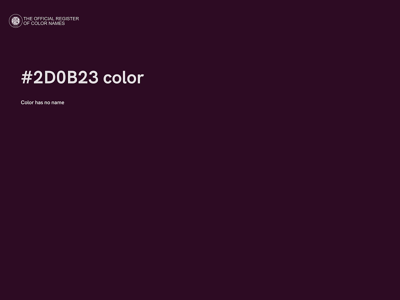 #2D0B23 color image