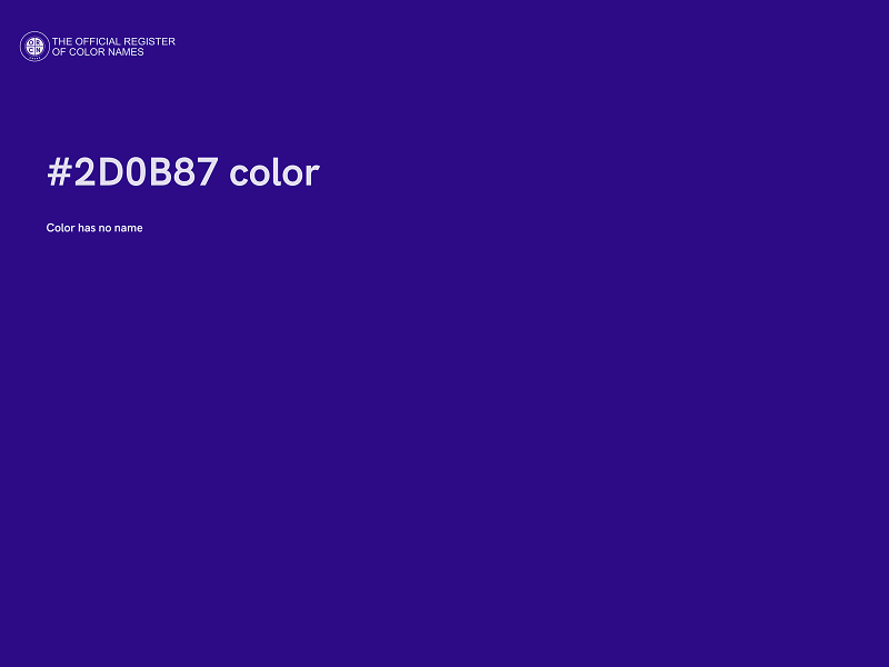 #2D0B87 color image